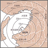 田尻町の位置の地図